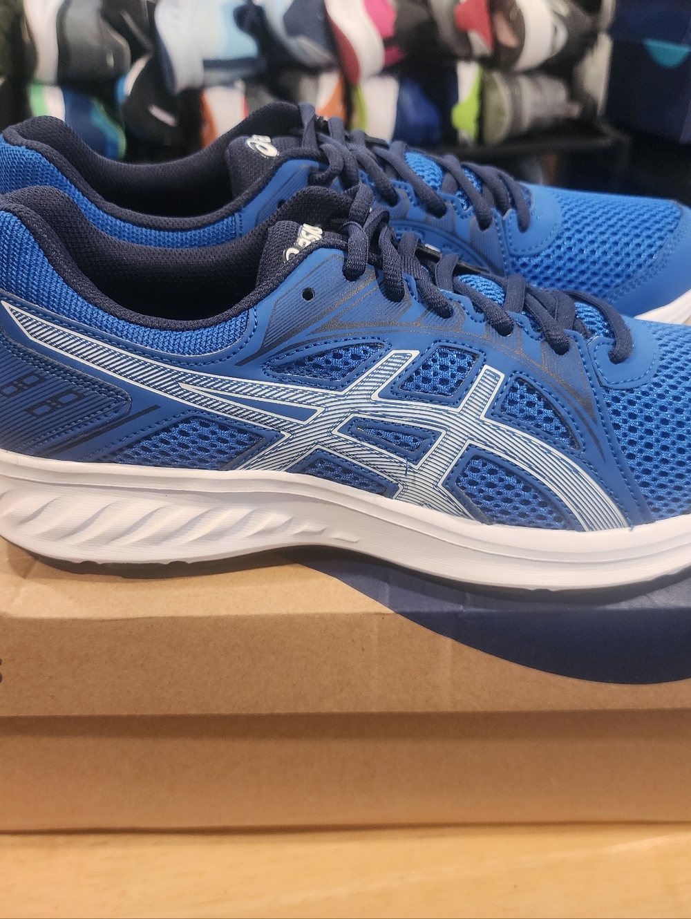 ASICS Jolt 2 Men's Tuna Blue and Navy Athletic Running Shoes